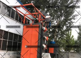 鹽城：Q37100吊鉤式拋丸機(jī)清理大型工件，重型工件效果